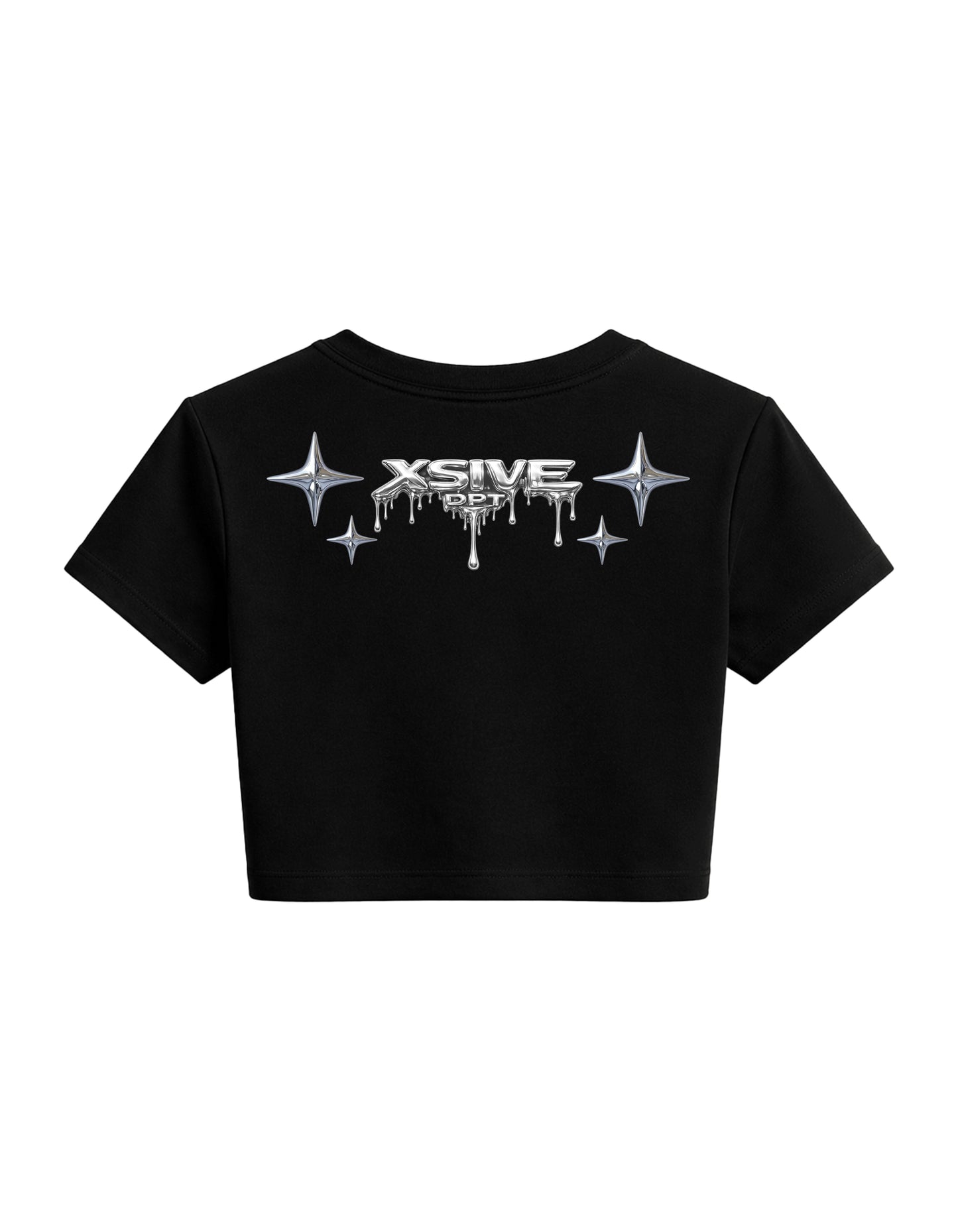 Chrome Face Design|Crop Top